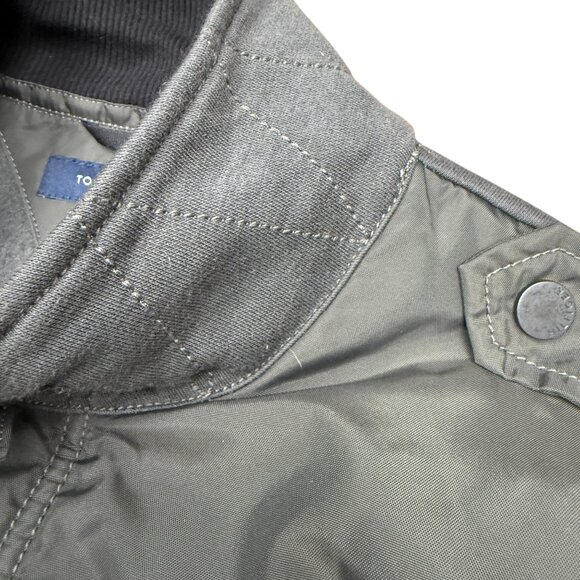 Men's TOMMY HILFIGER Olive Flight Bomber Jacket Sweatshirt- Size Large - Picture 6 of 14
